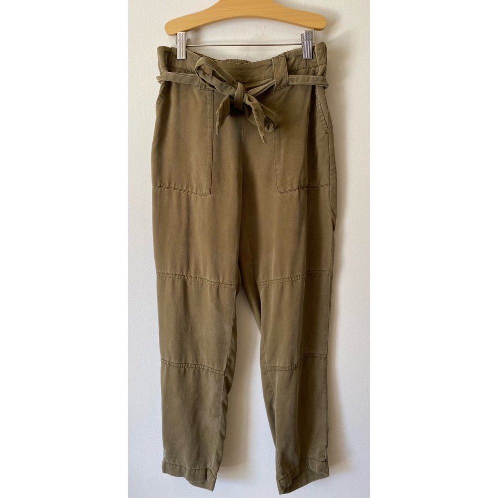 Banana Republic Lyocell Olive Green High Waisted Joggers